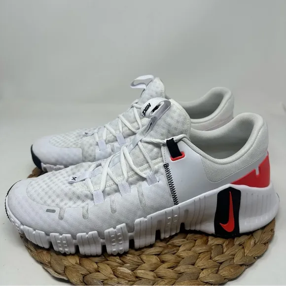 Nike Free Metcon 5 Training Shoes White Bright Crimson Size 14 Men's