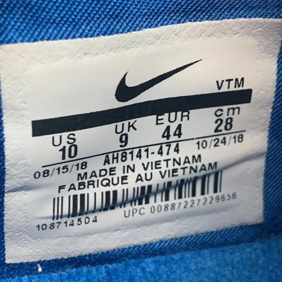 Nike Free Metcon Team Royal Blue Training Shoes AH8141-474 Men's Sz 10
