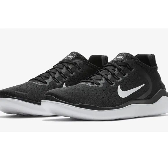 Nike Free RN 2018 Black/White Size 10 942836-001 Men's Running Shoes