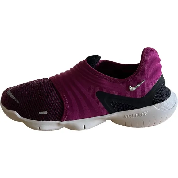 Nike Free Rn Flykint 3.0 Running Shoes Burgundy AQ5708-601 Women Size 11