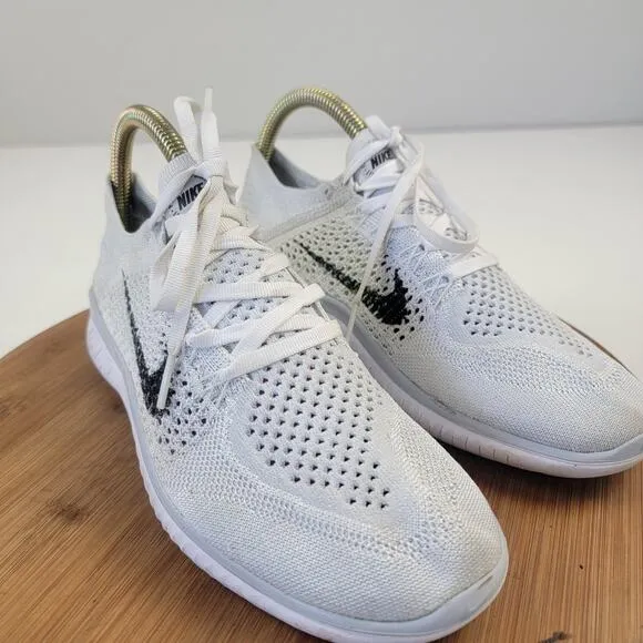 Nike Free RN Flyknit 2017 'White Platinum' Women's Running Shoes 942839-100 Sz 8