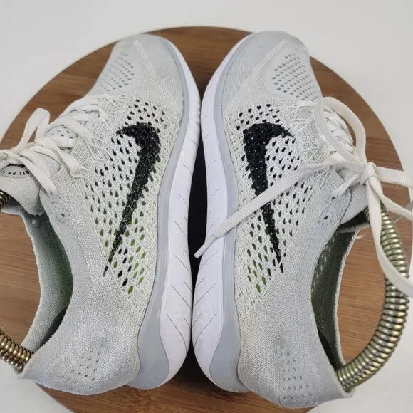 Nike Free RN Flyknit 2017 'White Platinum' Women's Running Shoes 942839-100 Sz 8