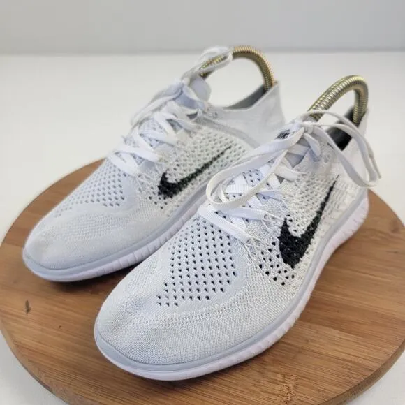 Nike Free RN Flyknit 2017 'White Platinum' Women's Running Shoes 942839-100 Sz 8