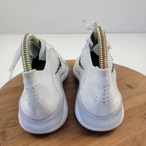 Nike Free RN Flyknit 2017 'White Platinum' Women's Running Shoes 942839-100 Sz 8