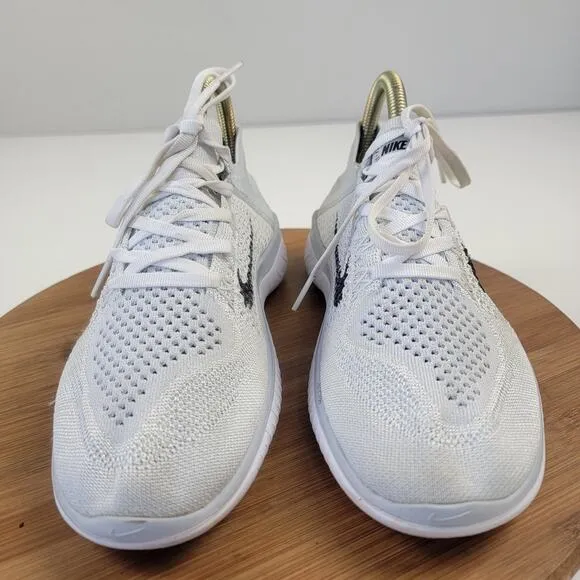 Nike Free RN Flyknit 2017 'White Platinum' Women's Running Shoes 942839-100 Sz 8