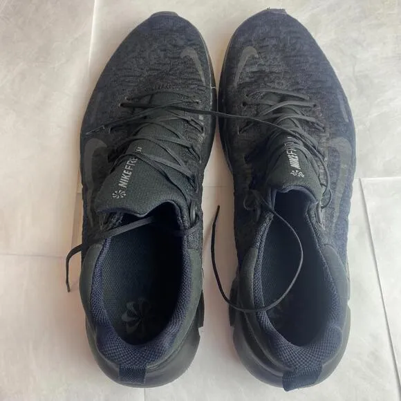Nike Free Run 5.0 Triple Black Mens Running Training Shoes Size 12