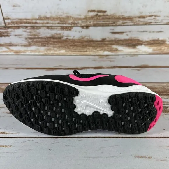 Nike Girls' Revolution Size 6Y Running Shoes Black/White/Hyper Pink FB7689-002