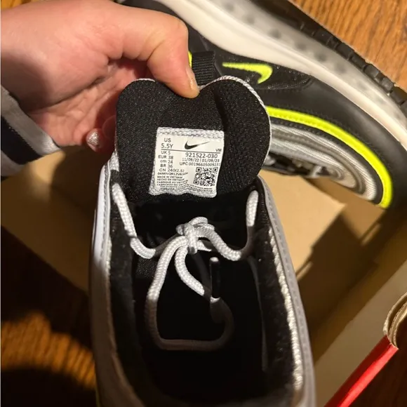 Nike Kids Air Max 97 Black and Yellow Shoes