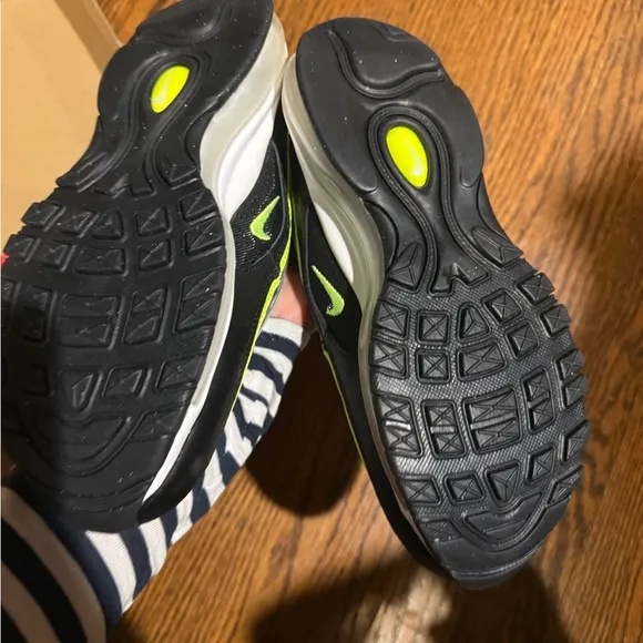 Nike Kids Air Max 97 Black and Yellow Shoes