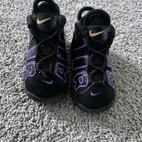 Nike Kids Black and Purple Shoes
