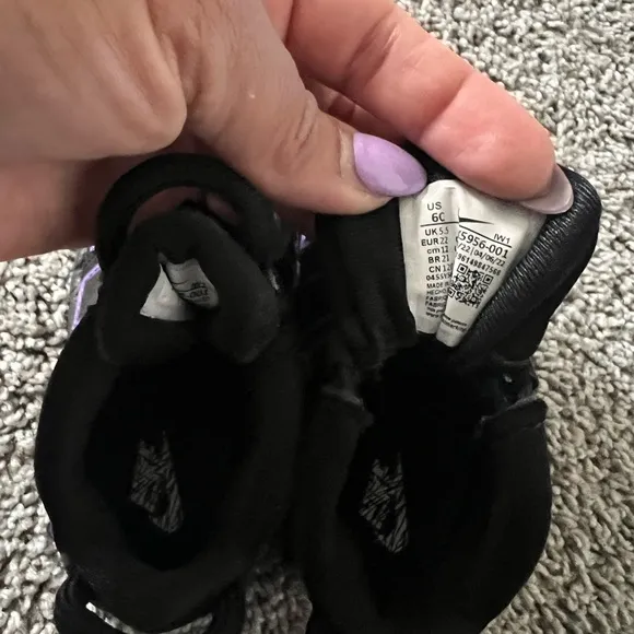 Nike Kids Black and Purple Shoes