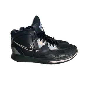 Nike Kyrie Infinity Mid Black Metallic Silver Basketball Shoes Size 6.5Y