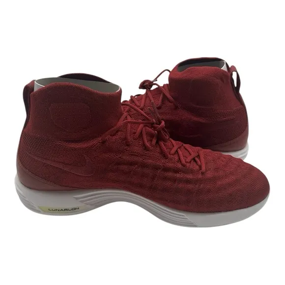 Nike Lunar Magista ll FK Flyknit Shoes Mens Sz 11.5 Team Red Training 852614-600