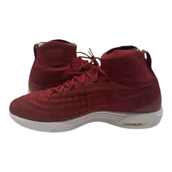 Nike Lunar Magista ll FK Flyknit Shoes Mens Sz 11.5 Team Red Training 852614-600