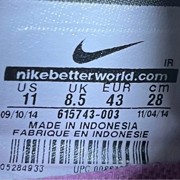 Nike LunarElement Womens Sz 11 Training Shoes Sneakers Purplish Pink 615743-003