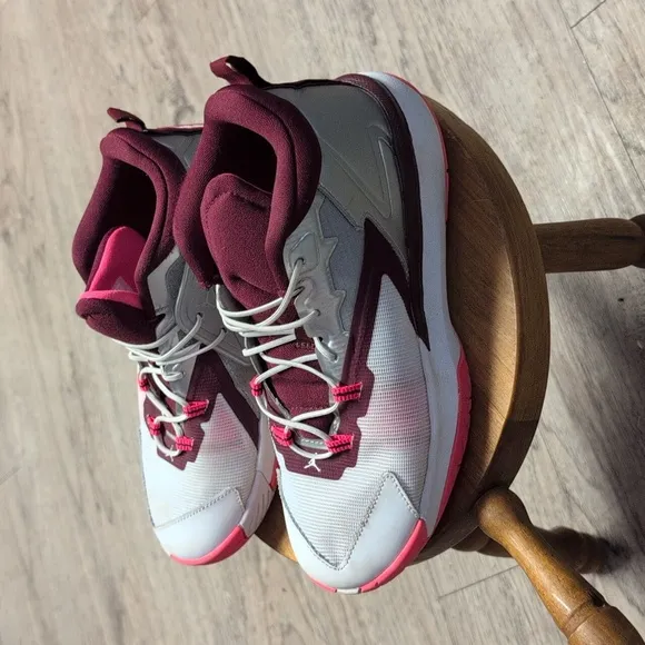 Nike Maroon and Gray Athletic Shoes
