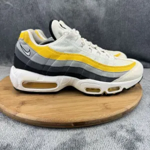 Nike Mens Air Max 95 Size 8.5 Grey Yellow Basketball Training Comfort Sneakers