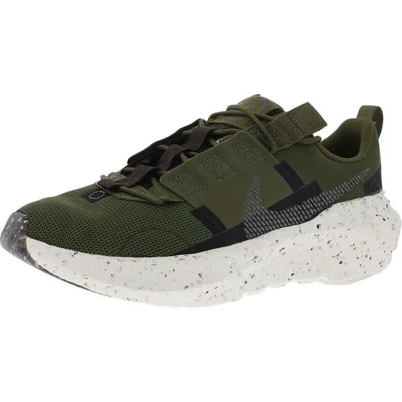 Nike Mens Crater Impact Green Lace-Up Running &amp; Training Shoes New