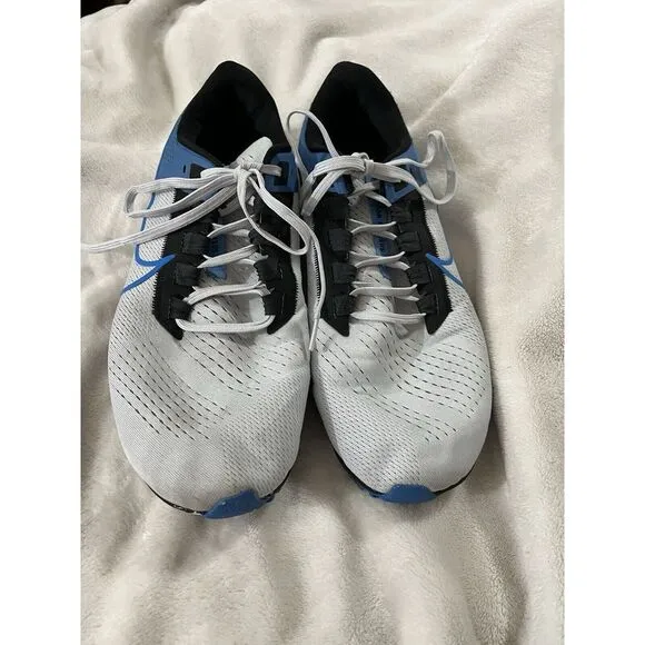 Nike Mens CW7356009 Pure Platinum Photo Blue Air Zoom Pegasus 38 Size 13 Sneaker