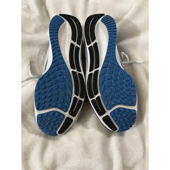 Nike Mens CW7356009 Pure Platinum Photo Blue Air Zoom Pegasus 38 Size 13 Sneaker