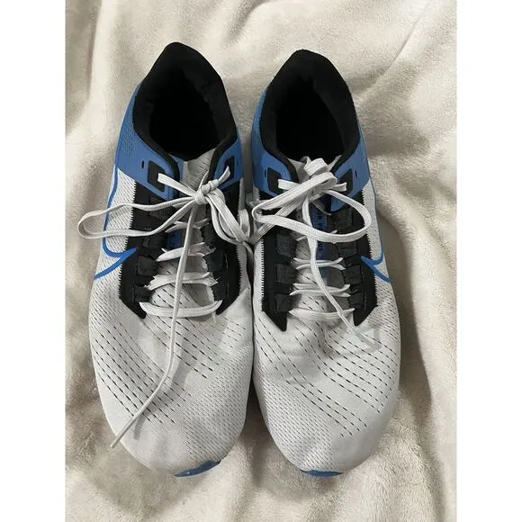 Nike Mens CW7356009 Pure Platinum Photo Blue Air Zoom Pegasus 38 Size 13 Sneaker
