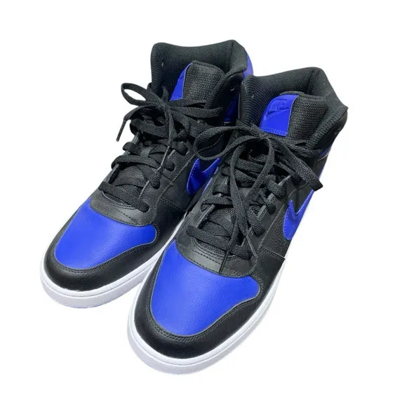 Nike Men's Ebernon Mid Sneaker Shoes Black Game Royal White Size 11 AQ1773 001