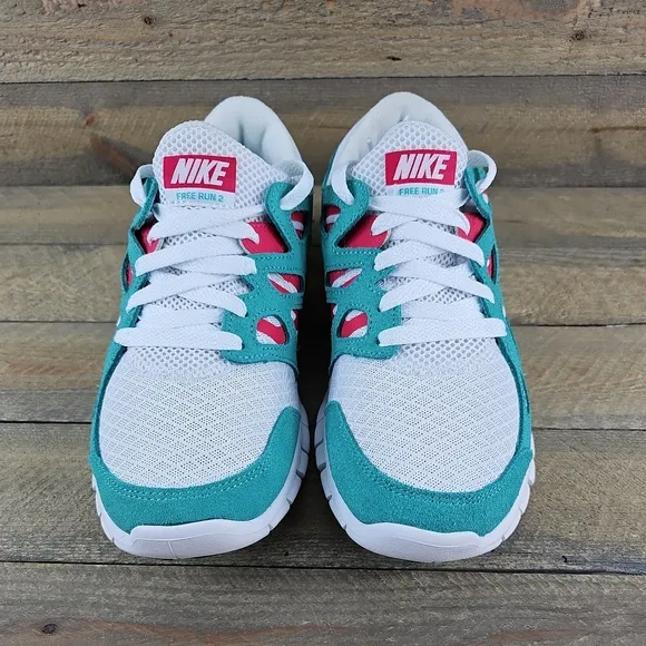 Nike Men's Free Run 2 Running Training Shoes White Teal Red NEW