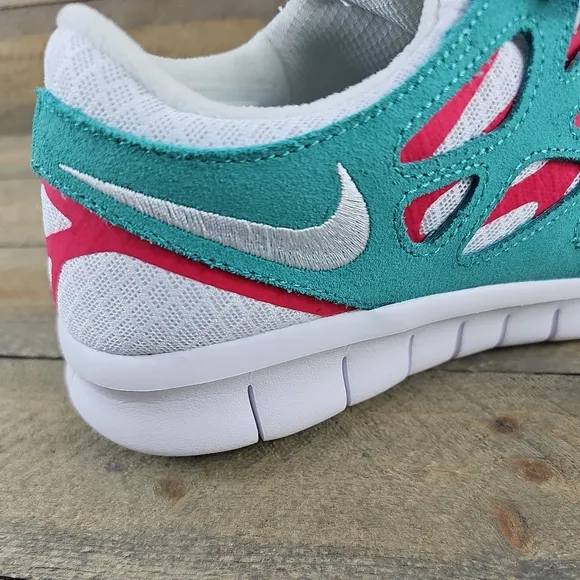 Nike Men's Free Run 2 Running Training Shoes White Teal Red NEW