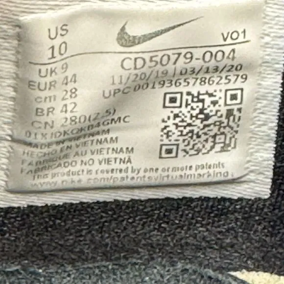 Nike Mens PG 4 CD5079-00 Black Blue Basketball Running Training Sneakers Size 10