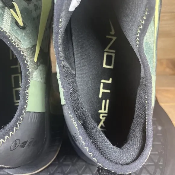 Nike Mens Size 12 Free Metcon 3 Black Green Camo Gum Training Lace Up Shoes
