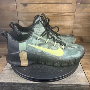Nike Mens Size 12 Free Metcon 3 Black Green Camo Gum Training Lace Up Shoes