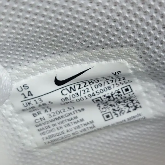 Nike‎ Mens Size 14 Air Force 1 Mid Shoes Sneakers Triple White CW2289-111