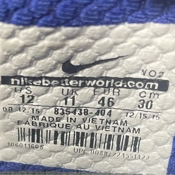 Nike Metcon 2 Training Athletic Sneaker Amplify Blue Mens 12