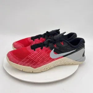 Nike Metcon 3 Men Size 13 853928-600 Gray University Red Training Lifting Shoes