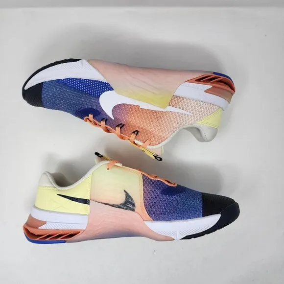 Nike Metcon 7 Mens 10 AMP Sunset Orange Blue Training Fitness Gym Shoes