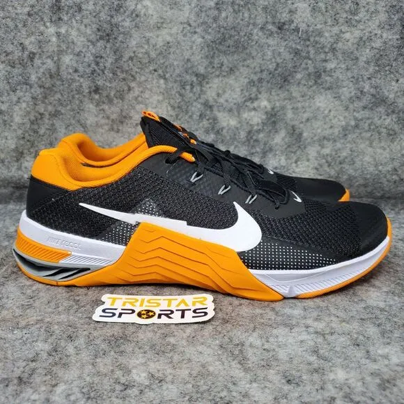 Nike Metcon 7 Training Shoes Mens 15 Black White Orange UT Vols CZ8281-099