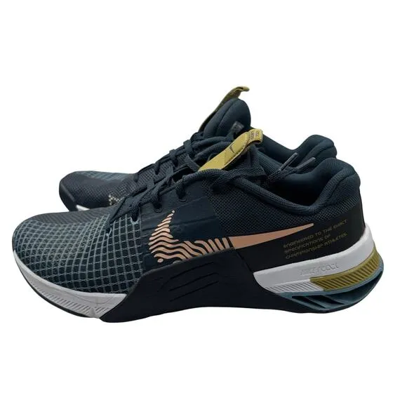 Nike Metcon 8 Men’s Training Shoes 11 Blue Gold DO9328-401 Gym CrossFit React