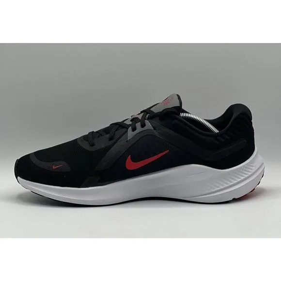 Nike Quest 5 Men's 11.5 Shoes Black University Red Smoke Grey DD0204 004 NIB