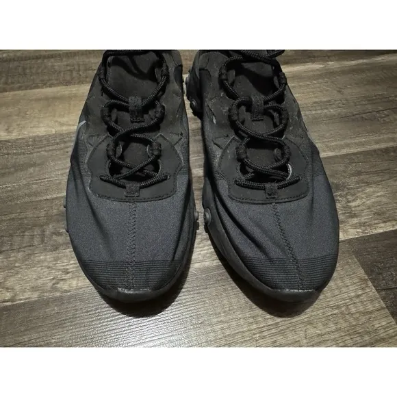 Nike React Element 55 Men's Sz 13 Triple Black  Sneaker Running Shoes BQ6166-008