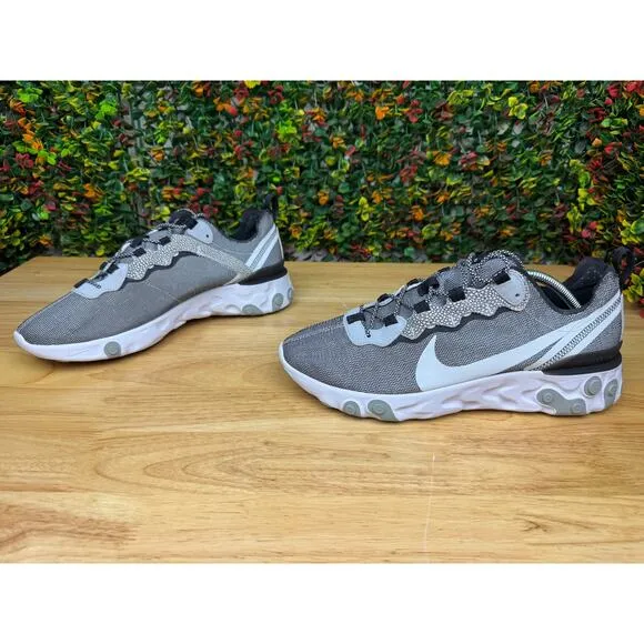 Nike React Element 55 SE Training Running Shoes‎ Safari Wolf Grey Mens 11.5 EUC