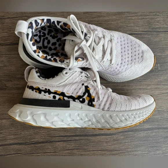 Nike React Infinity Flyknit Animal Print Athletic Shoes size 6.5