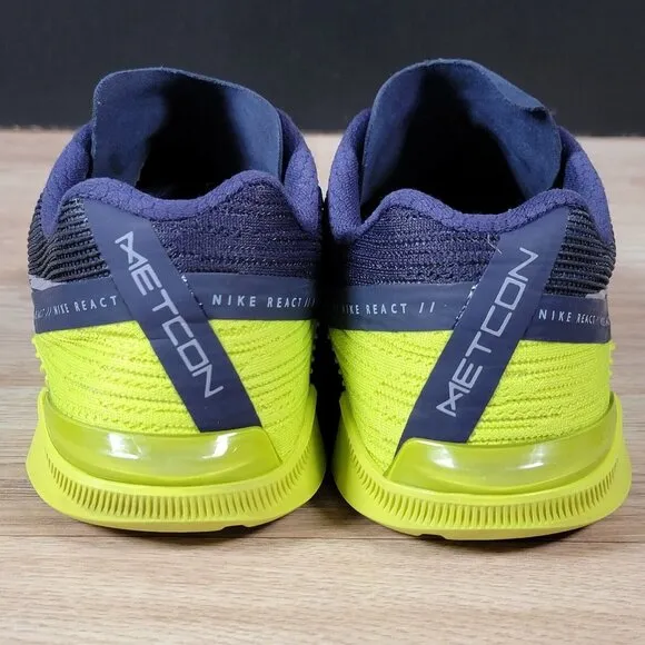 Nike React Metcon Turbo Shoes Mens Sz 8 Blue Yellow Training Athletic CT1243-400