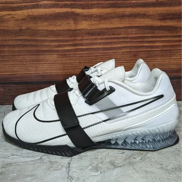 Nike Romaleos 4 Men's sz 15 White Black Weightlifting Training shoes CD3463-101