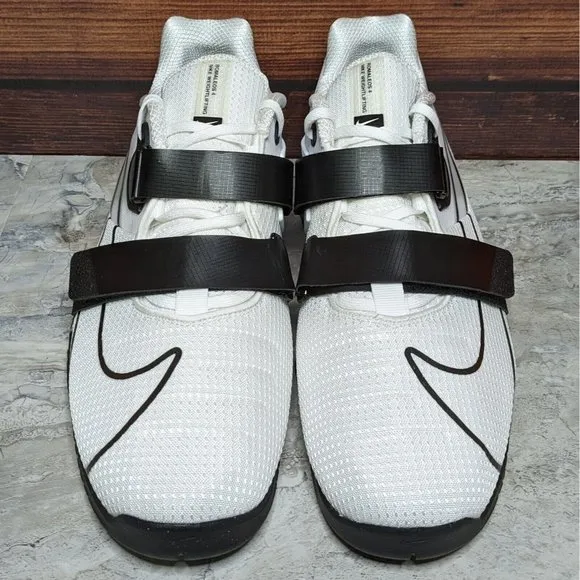 Nike Romaleos 4 Men's sz 15 White Black Weightlifting Training shoes CD3463-101