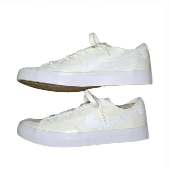 Nike SB Blazer Court Skate Shoes - Sail/White/Sail White - Men's 7/Ladies 8.5