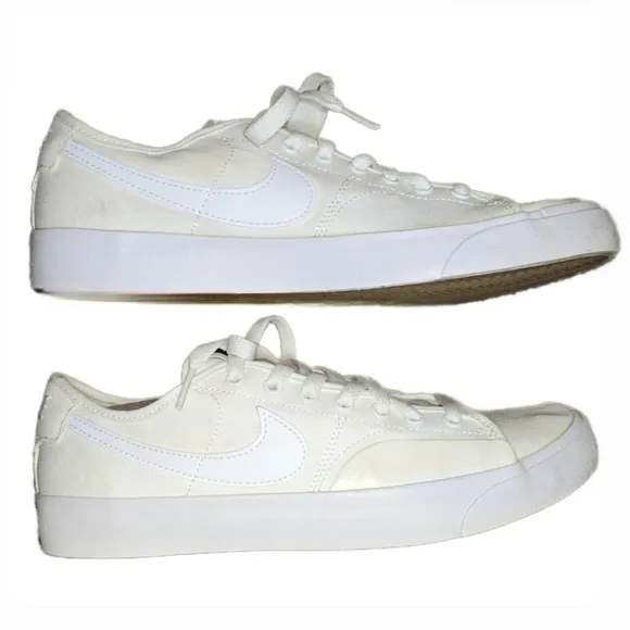 Nike SB Blazer Court Skate Shoes - Sail/White/Sail White - Men's 7/Ladies 8.5
