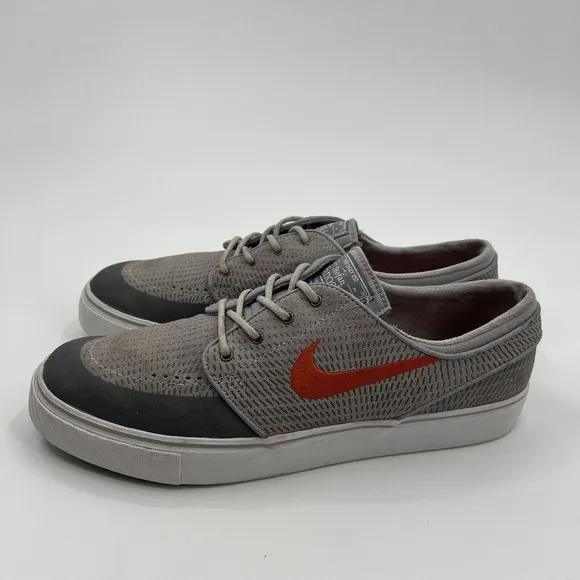 Nike SB Zoom Stefan Janoski Sneakers Mens 9 Gray Perforated Shoes 631298-080