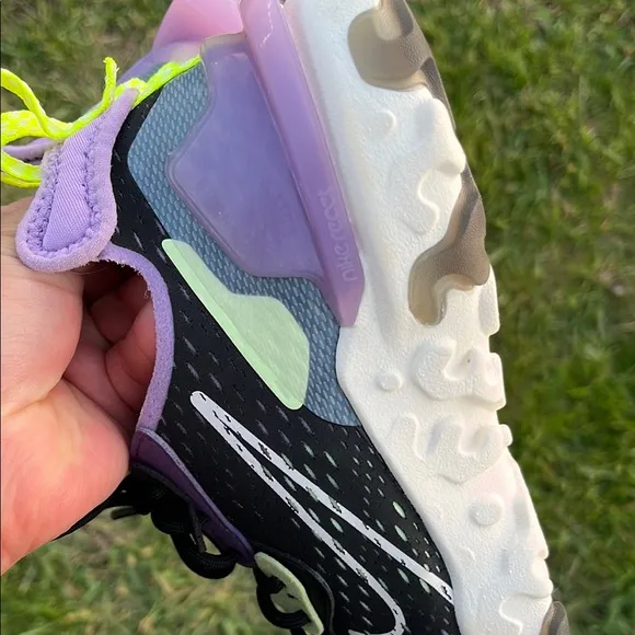 Nike shoes Kids react vision gravity Black and Purple Sneakers 5.5
