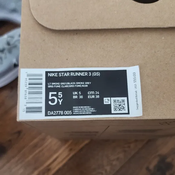 Nike Star Runner 3 Grade School Sneakers In Smoke Grey/ Black-Smoke Grey 5.5Y
