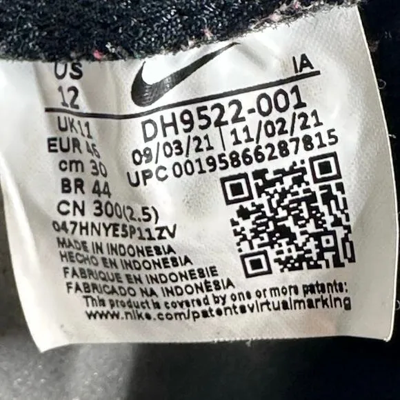 Nike Waffle Debut Athletic Sneaker Shoes Black White Mens Size US 12 UK 11 EU 45